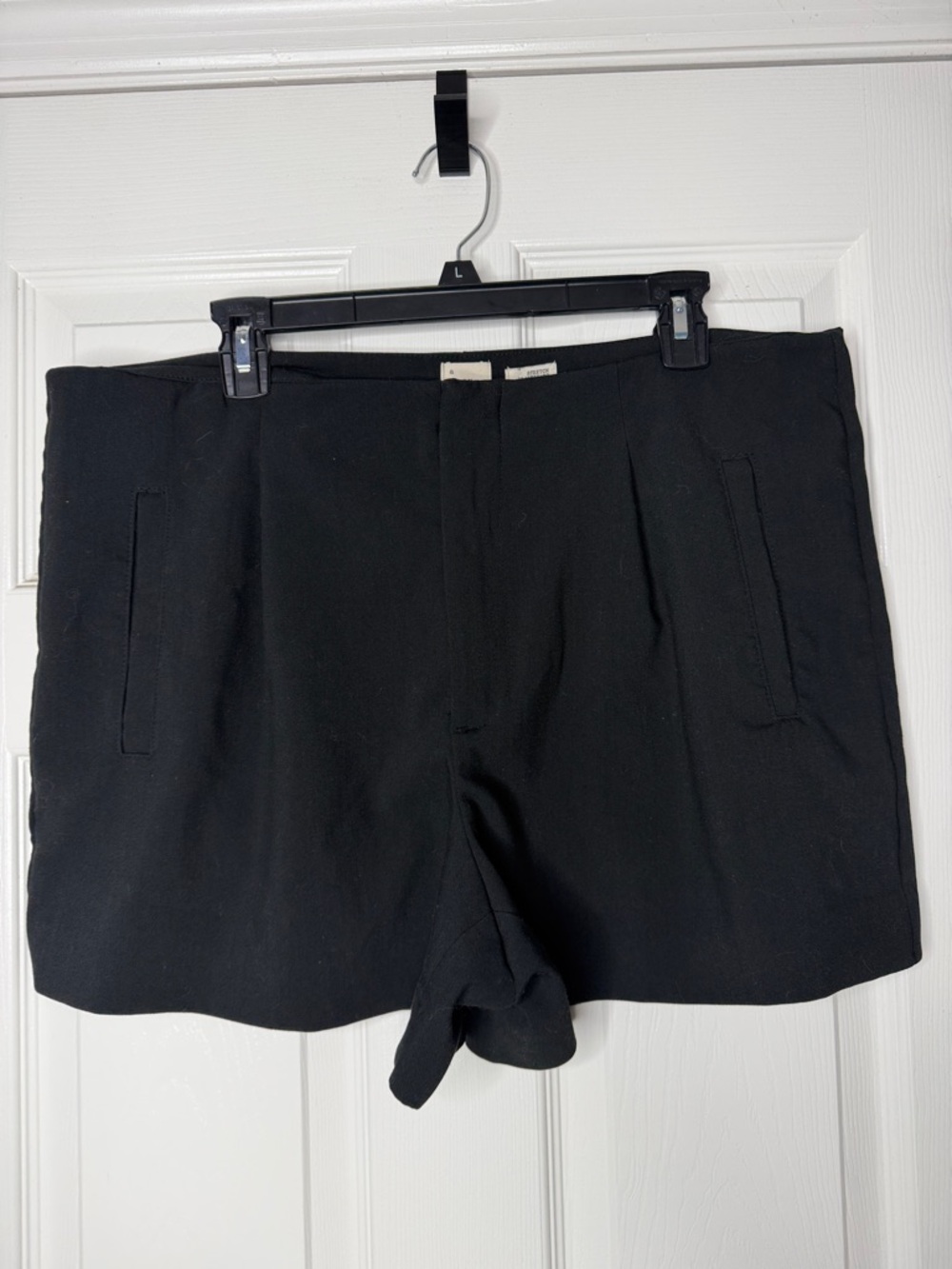 Black High Waist Tailored Quiet luxury dark academia Vacation Women's Shorts